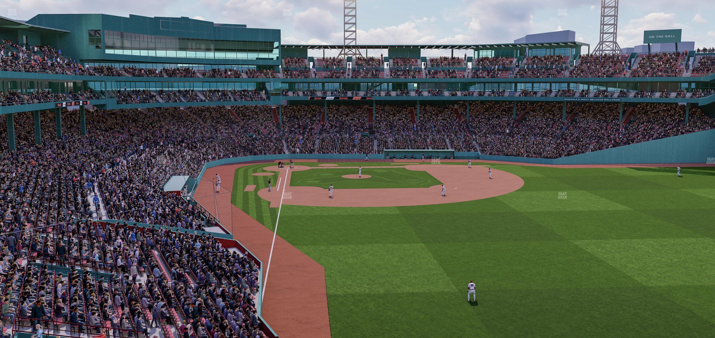 Seating view for Fenway Park Section Right Field Roof Deck Table 114