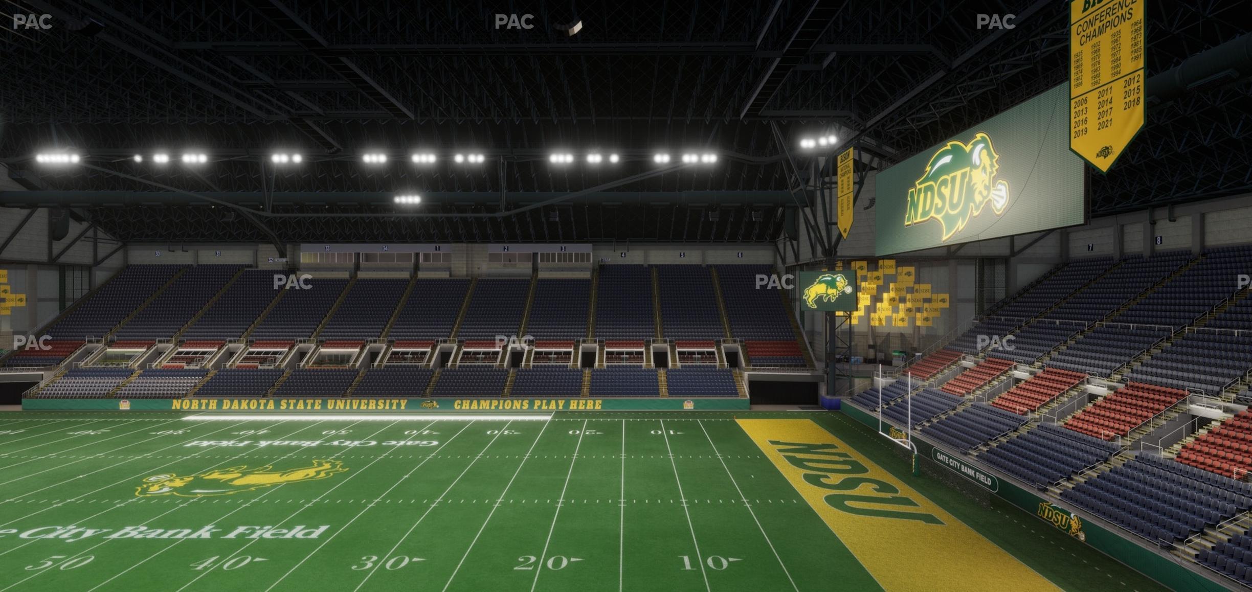 Seating view for Fargodome Section Elevated 15