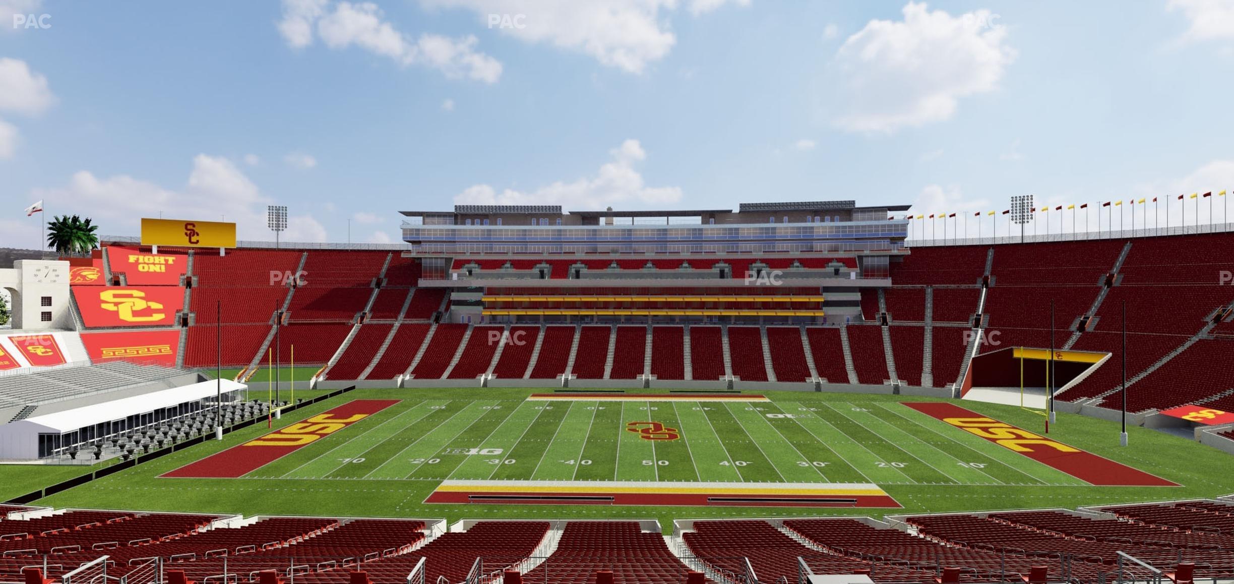 Seating view for Los Angeles Memorial Coliseum Section 222 A