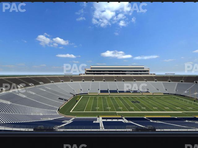 Seating view for Notre Dame Stadium Section Duncan Club 731