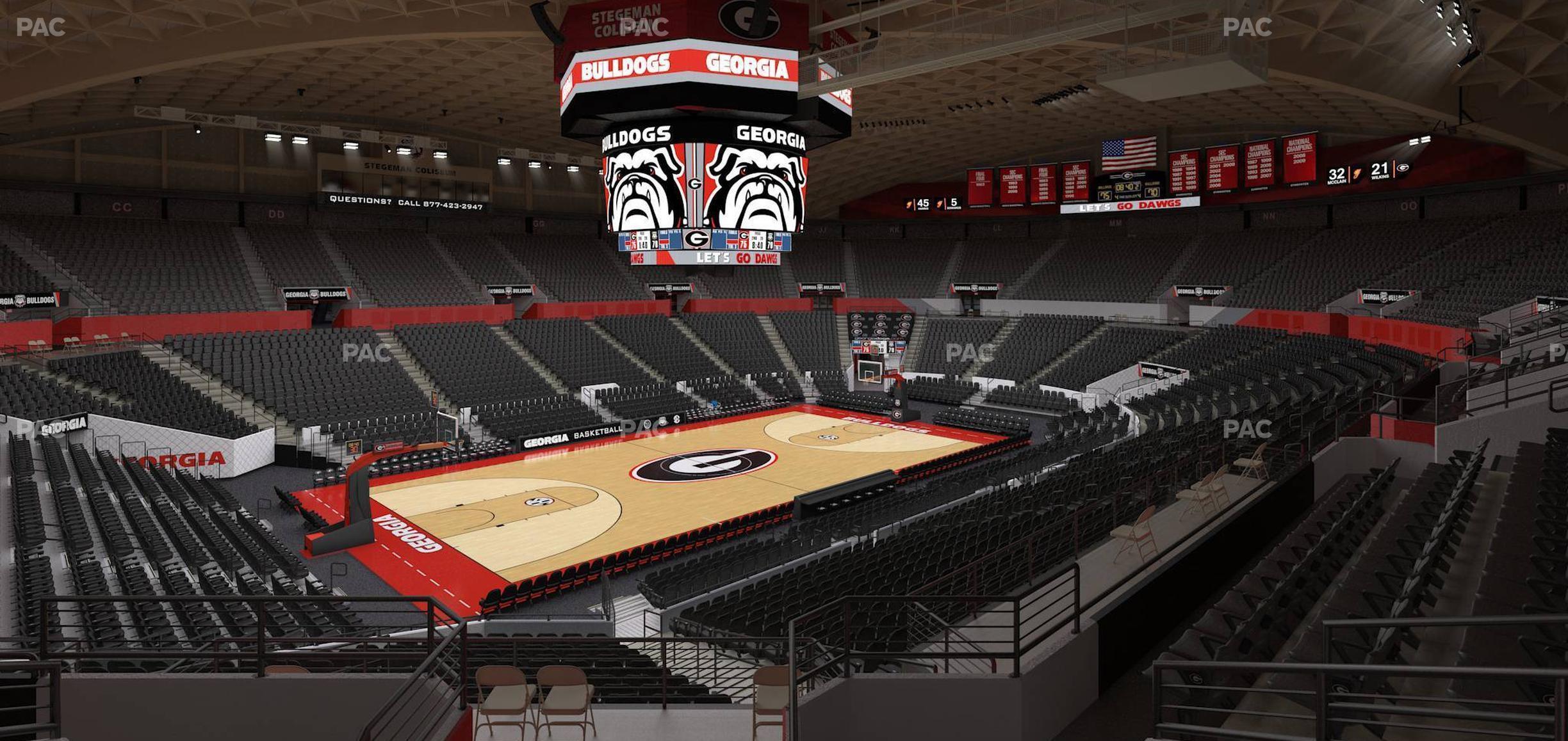 Seating view for Stegeman Coliseum Section Xx