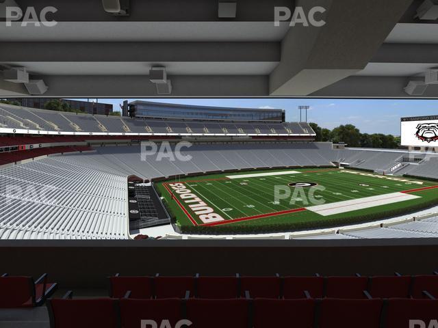 Seating view for Sanford Stadium Section North Club 212