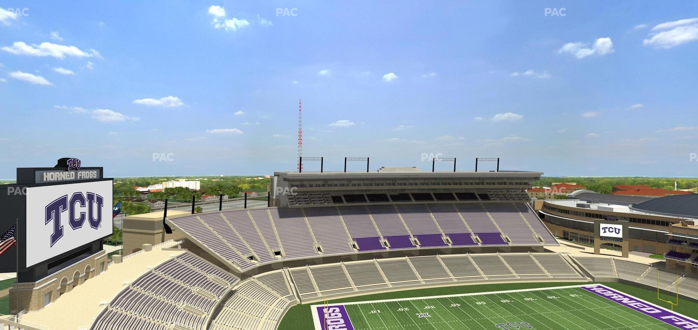 Seating view for Amon G. Carter Stadium Section 411