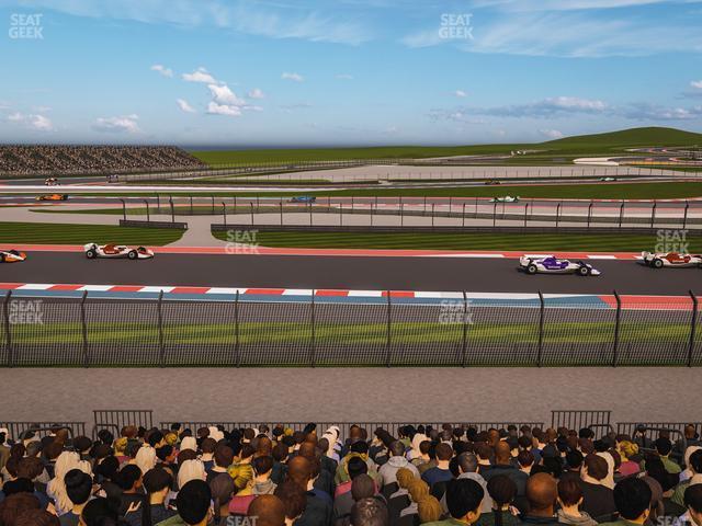 Seating view for Circuit of The Americas Section Turn 15 Grandstand 18