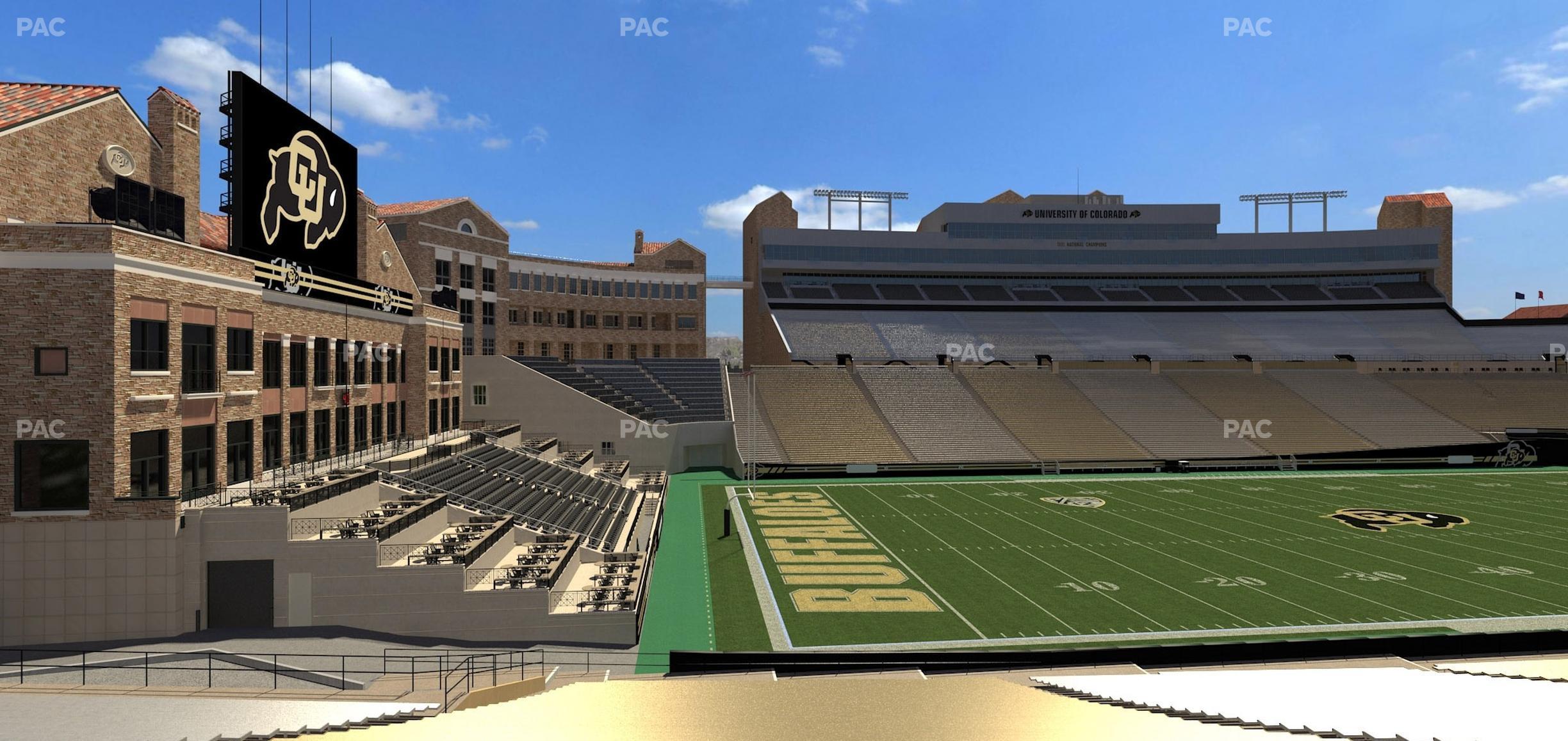 Seating view for Folsom Field Section 102