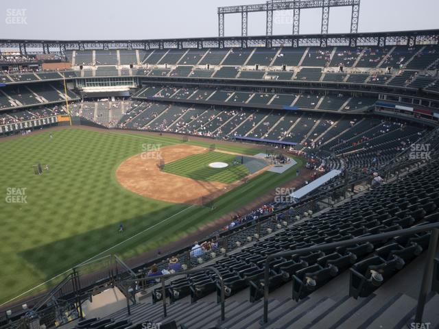 Seating view for Coors Field Section Upper 346