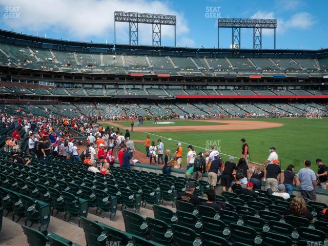 Seating view for Oracle Park Section Field Box 101