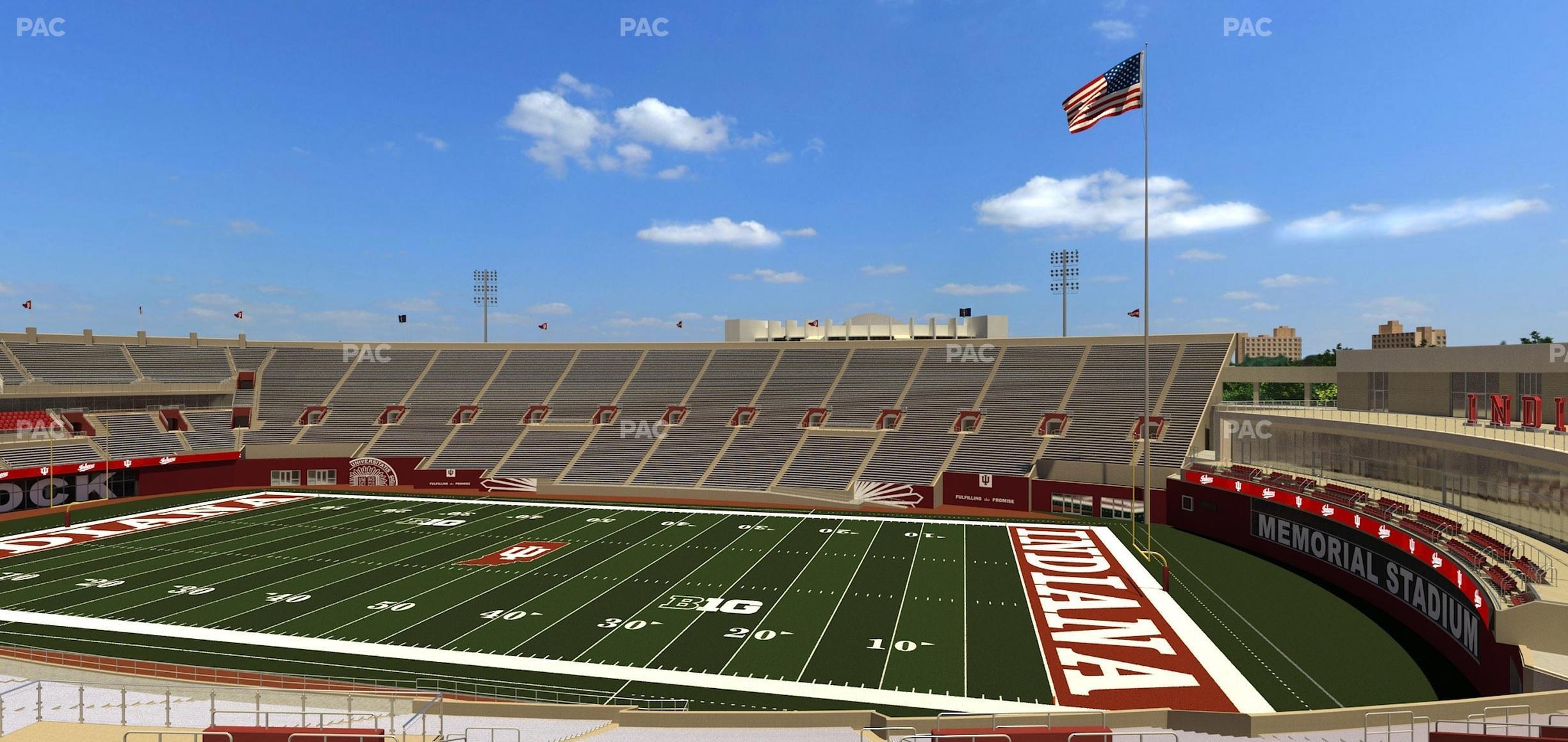 Seating view for Memorial Stadium - Indiana Section 3