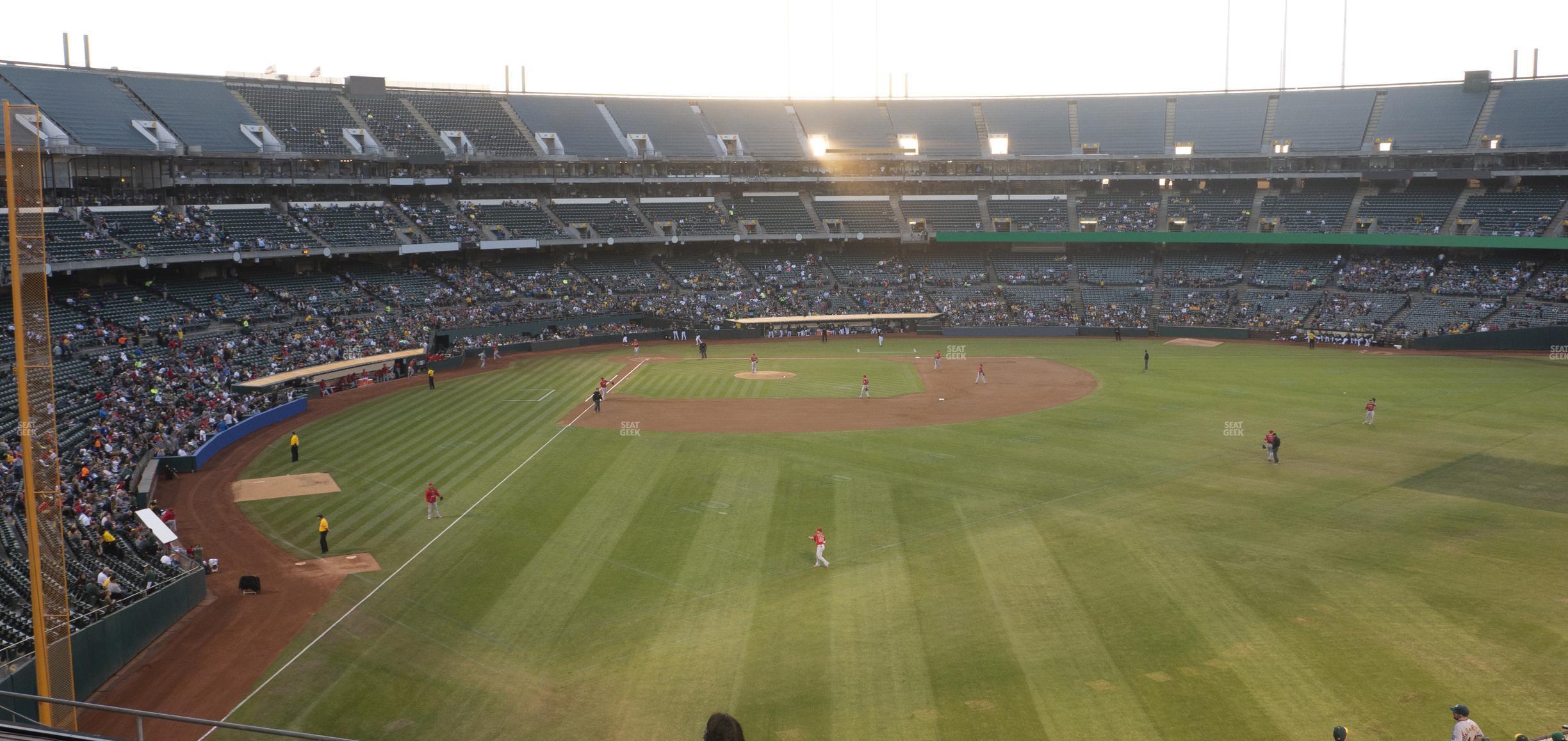 Seating view for Oakland Coliseum Section 201