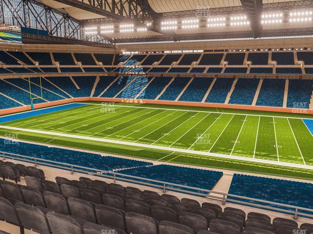 Seating view for Ford Field Section Club 210