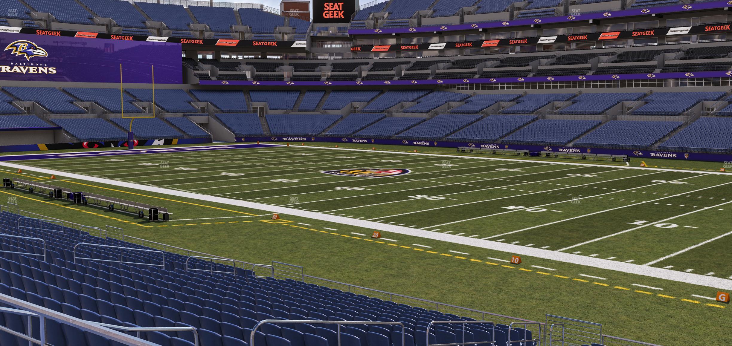 Seating view for M&T Bank Stadium Section 148