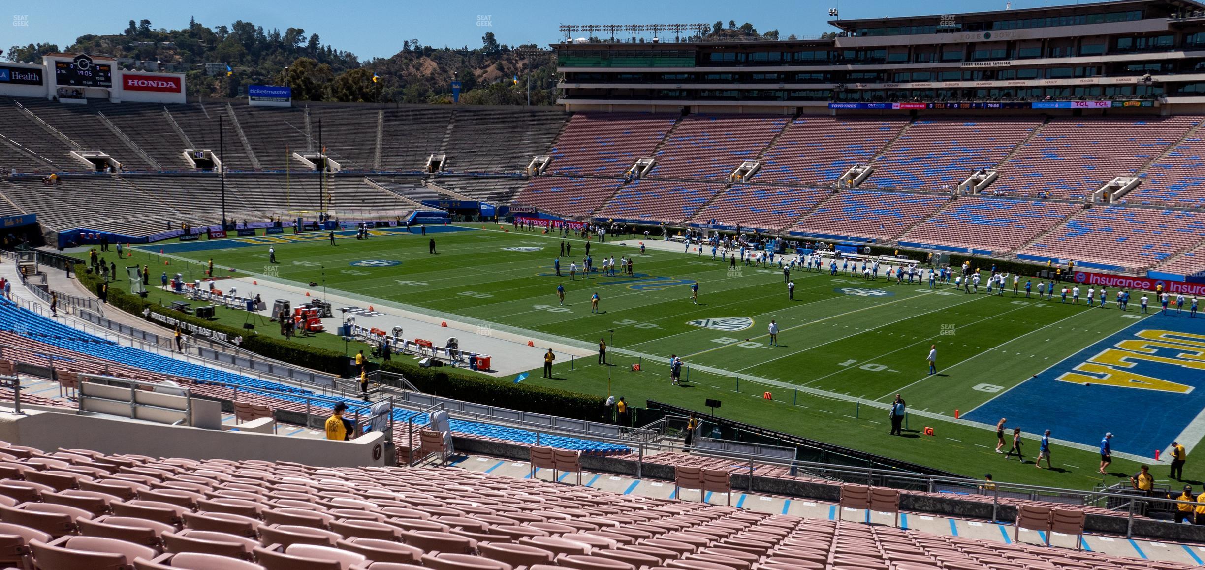 Seating view for Rose Bowl Stadium Section Upper 7