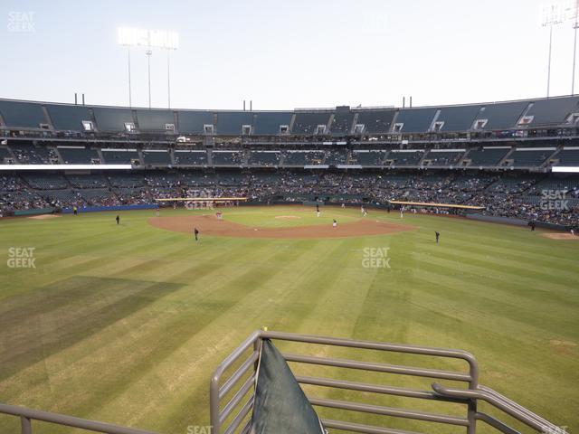 Seating view for Oakland Coliseum Section Rear 139