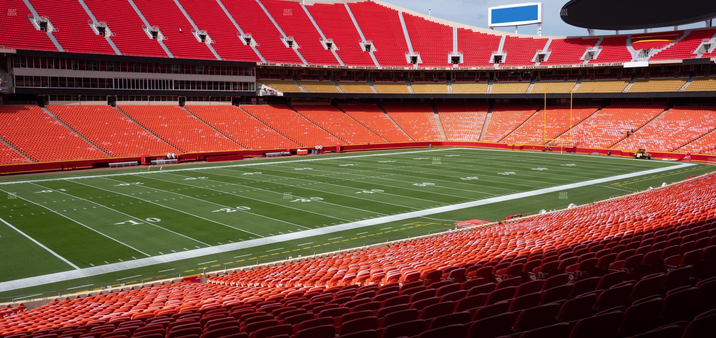 Seating view for GEHA Field at Arrowhead Stadium Section Ada 105