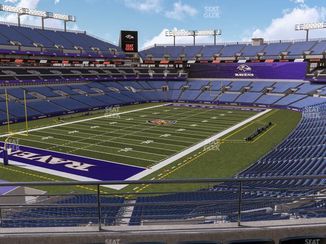 Seating view for M&T Bank Stadium Section 208