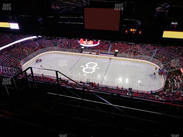 Seating view for Scotiabank Saddledome Section Press Level 3