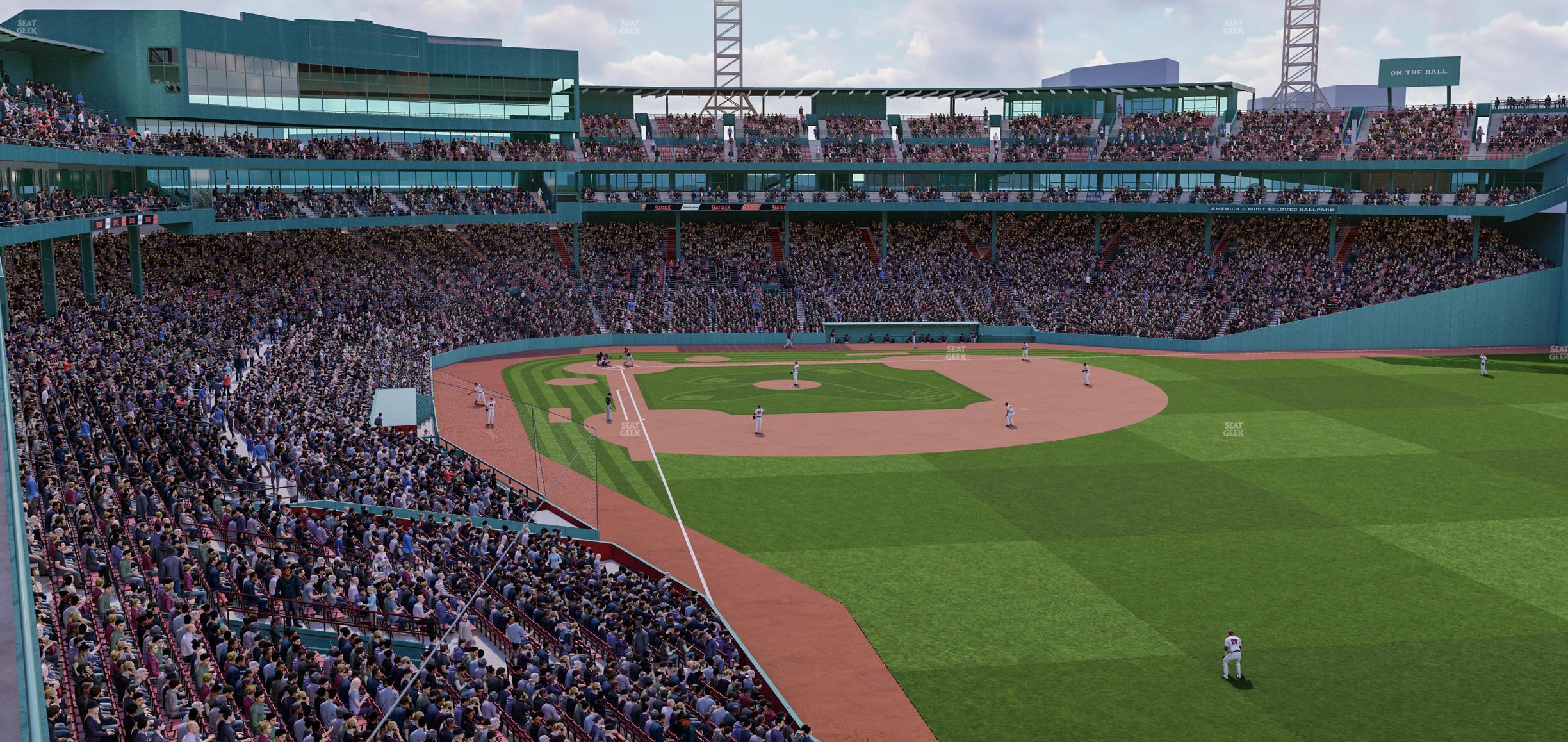 Seating view for Fenway Park Section Right Field Roof Deck Table 119