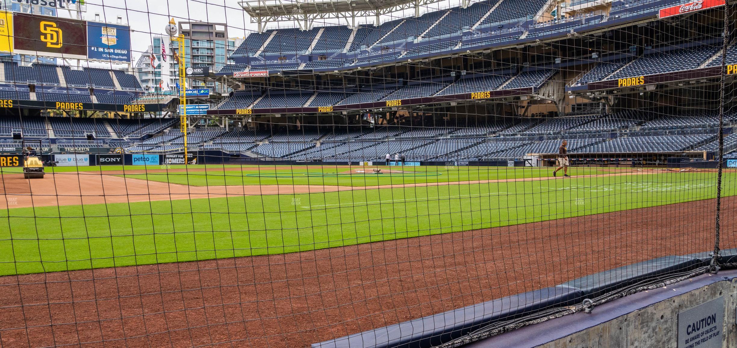 Seating view for Petco Park Section Dugout 8