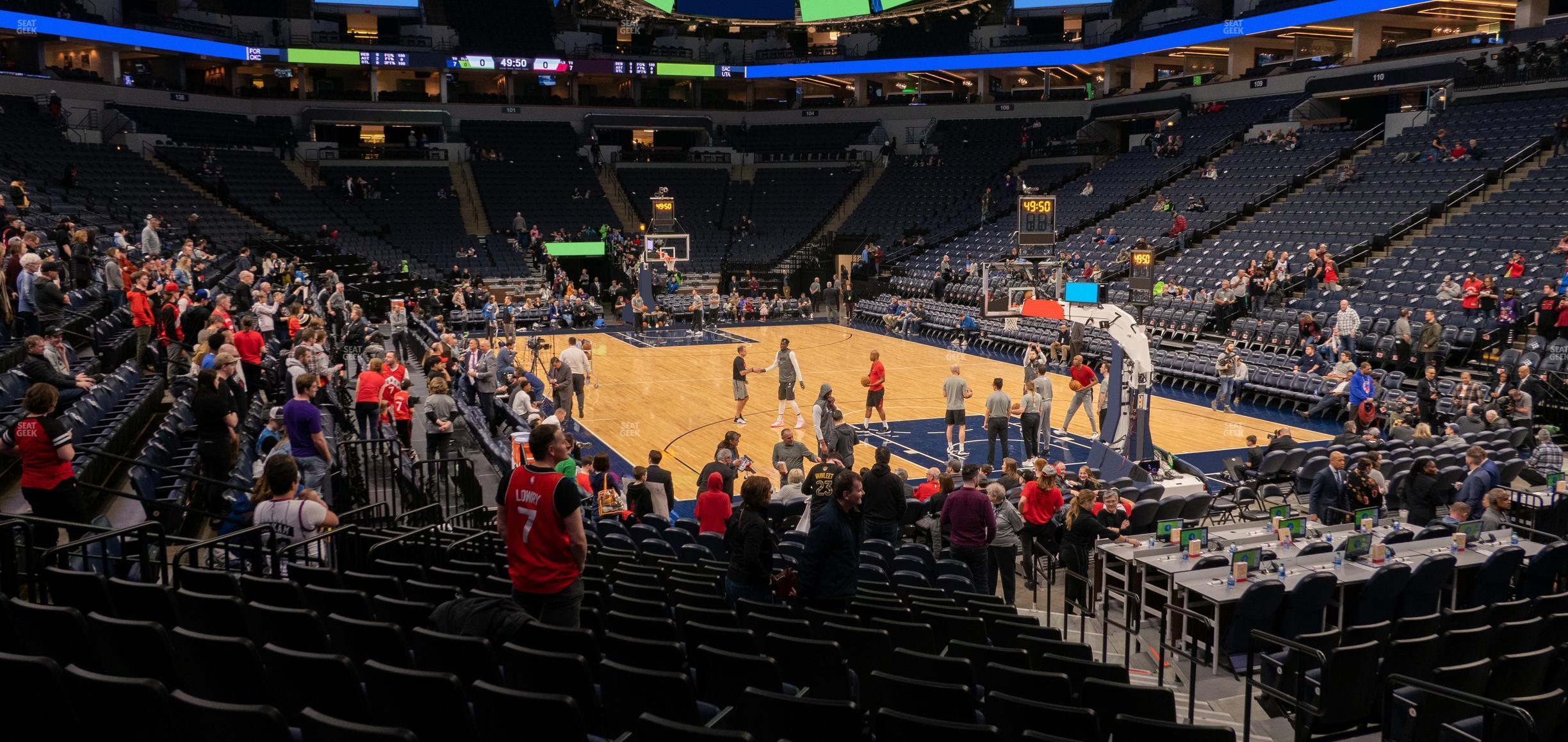 Seating view for Target Center Section 124