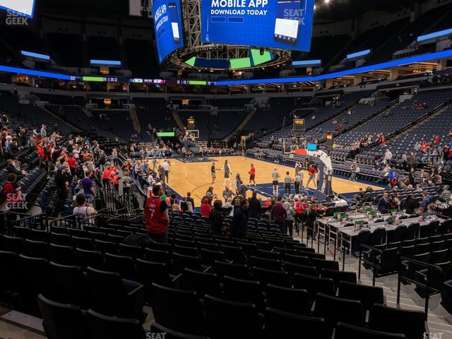 Seating view for Target Center Section 124