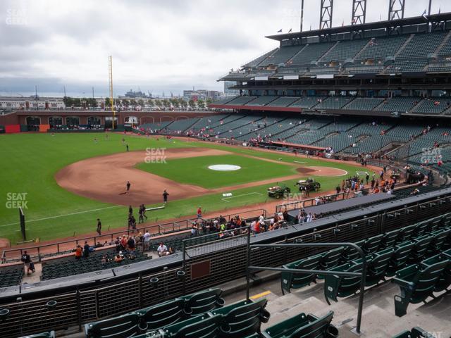 Seating view for Oracle Park Section Club Level 226