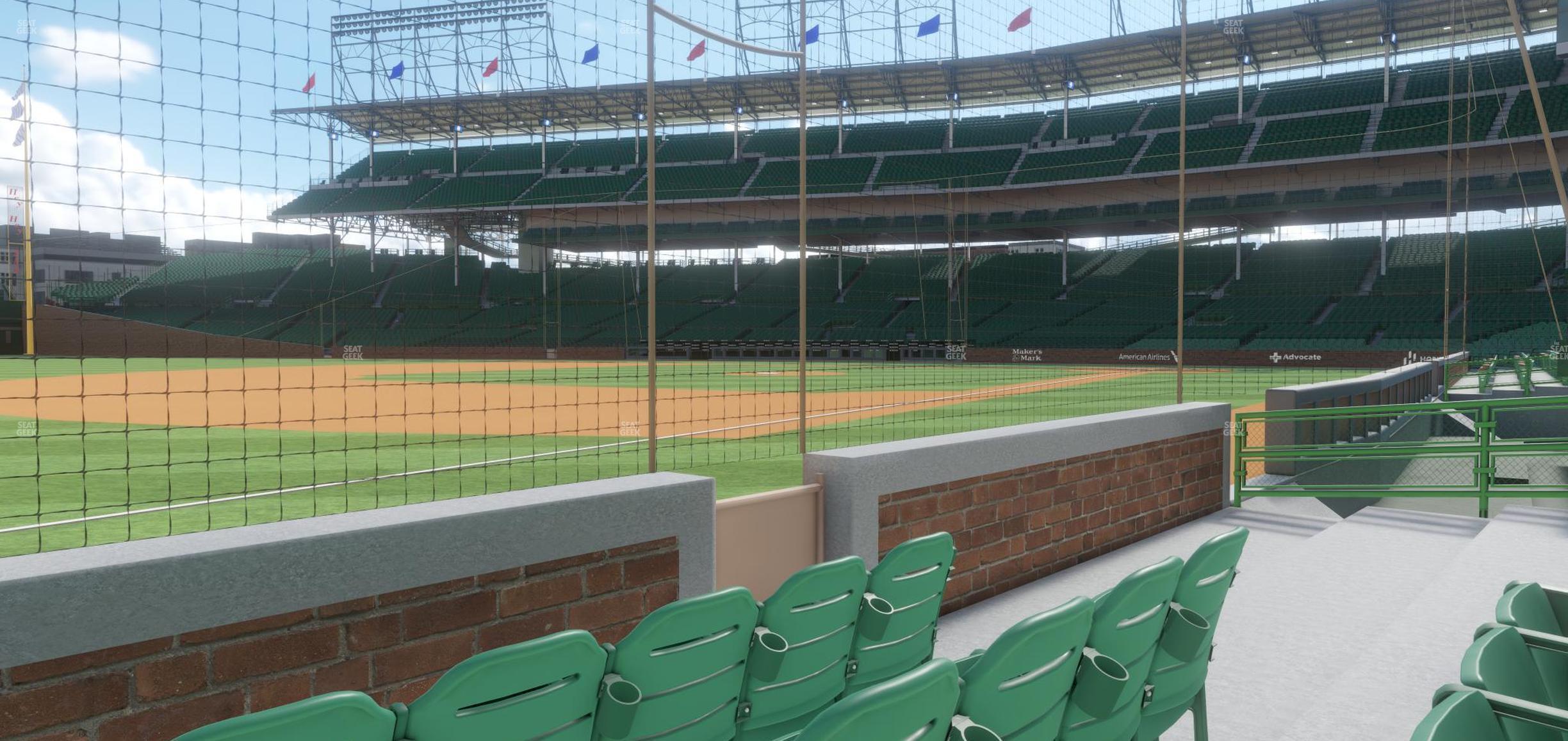 Seating view for Wrigley Field Section Club Box Infield 8