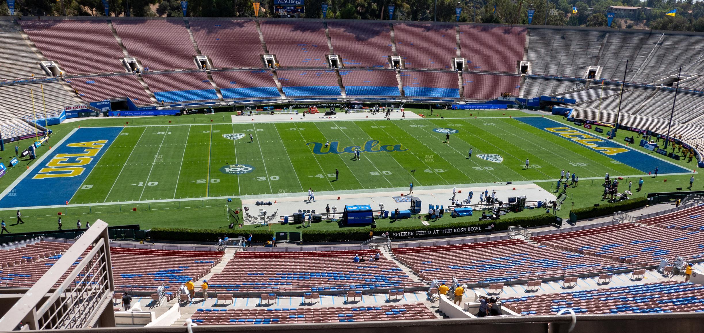 Seating view for Rose Bowl Stadium Section Club 208