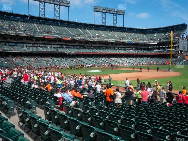 Seating view for Oracle Park Section Field Box 104