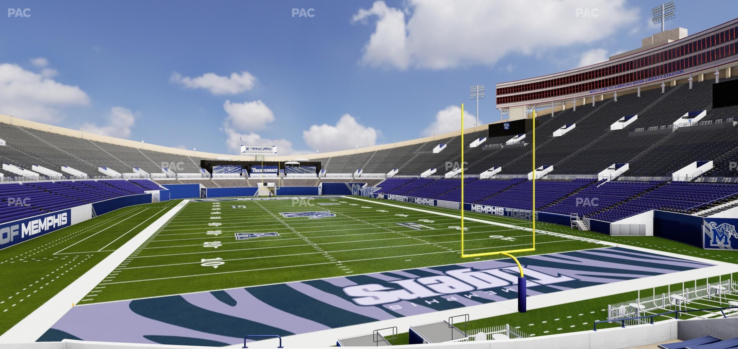 Seating view for Simmons Bank Liberty Stadium Section Box 128