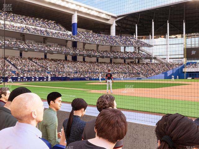 Seating view for loanDepot park Section 1St Base Dugout Club Field Level 3