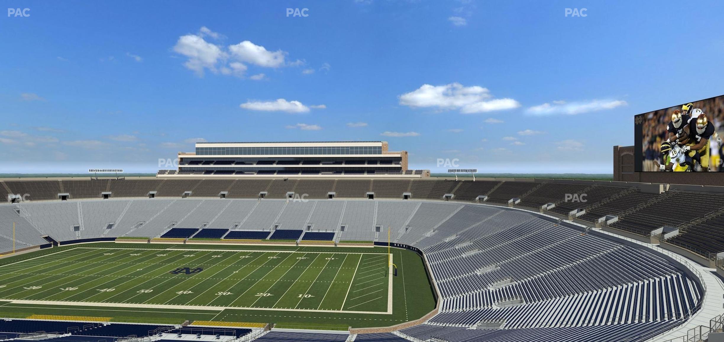 Seating view for Notre Dame Stadium Section Duncan Loge 722