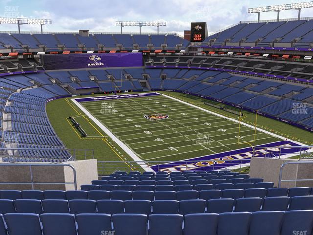 Seating view for M&T Bank Stadium Section 544