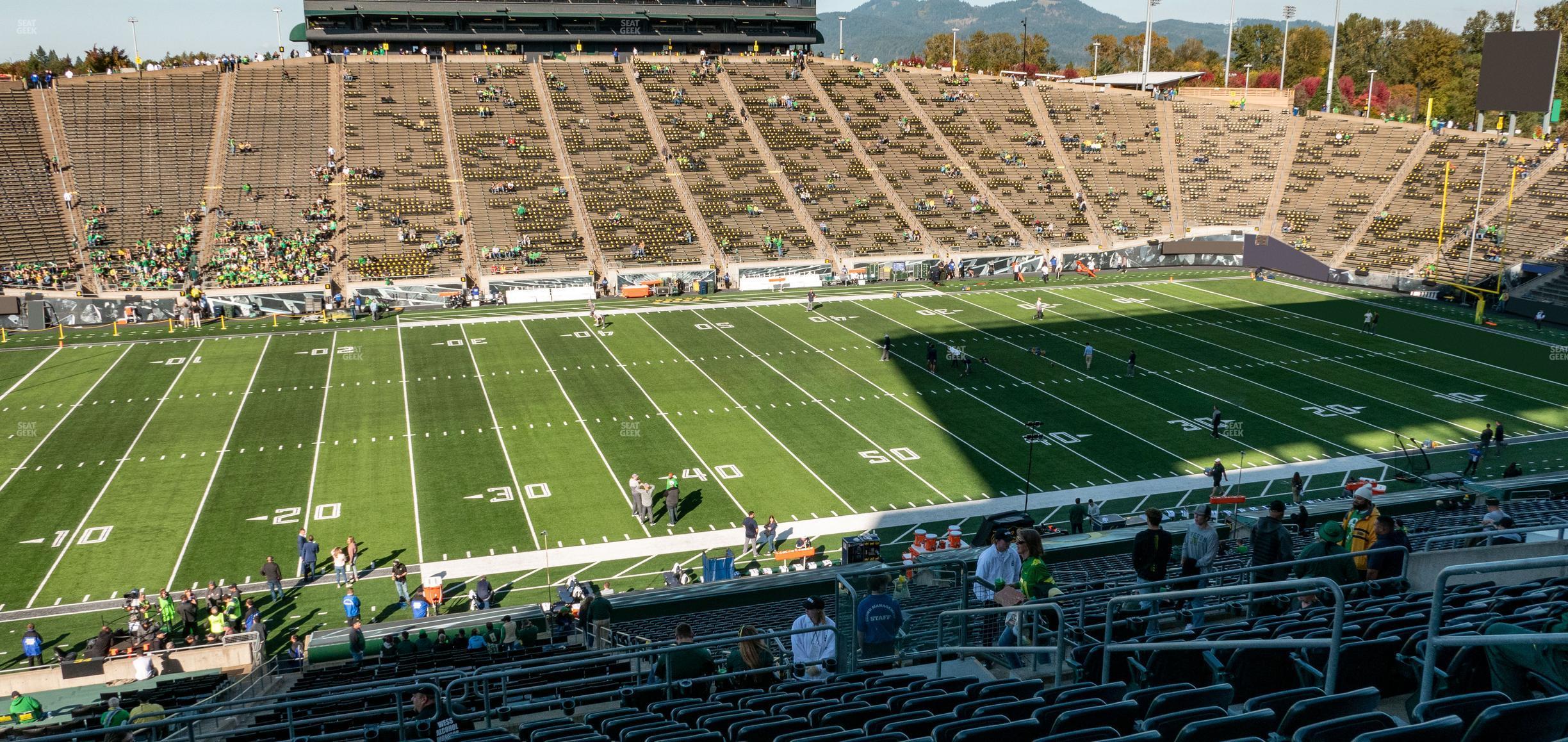 Seating view for Autzen Stadium Section 33 Club