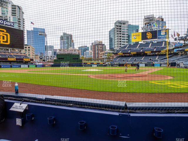 Seating view for Petco Park Section Dugout 4