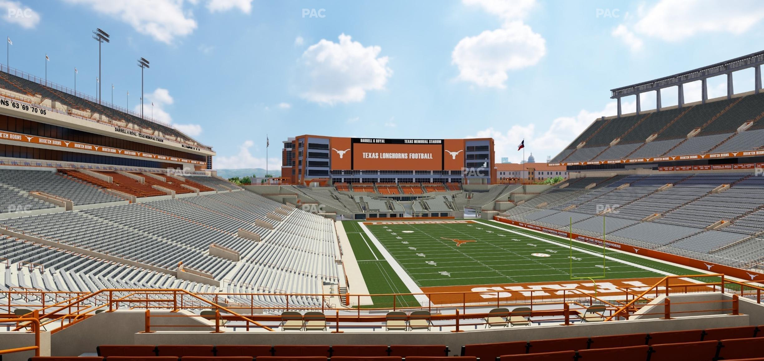 Seating view for Darrell K Royal - Texas Memorial Stadium Section Longhorn Lounge 18