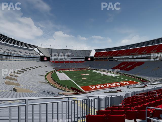 Seating view for Bryant Denny Stadium Section North Zone 10