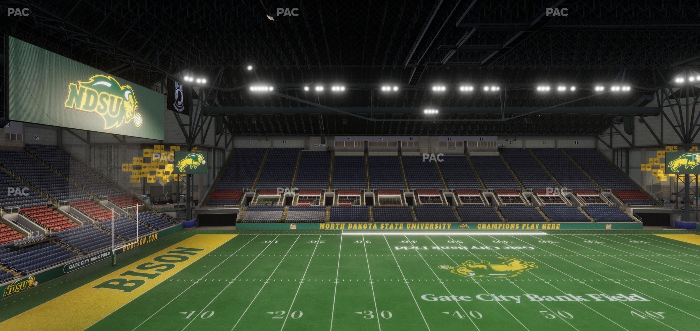 Seating view for Fargodome Section Elevated 20