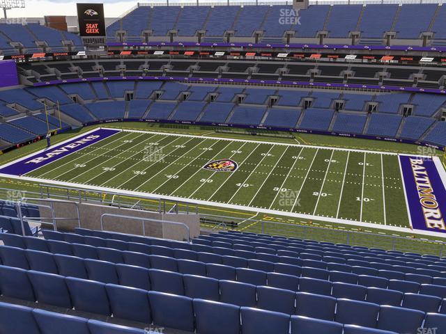 Seating view for M&T Bank Stadium Section 551