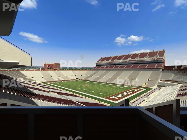 Seating view for Gaylord Family Oklahoma Memorial Stadium Section Suite 51