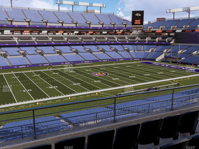 Seating view for M&T Bank Stadium Section 230