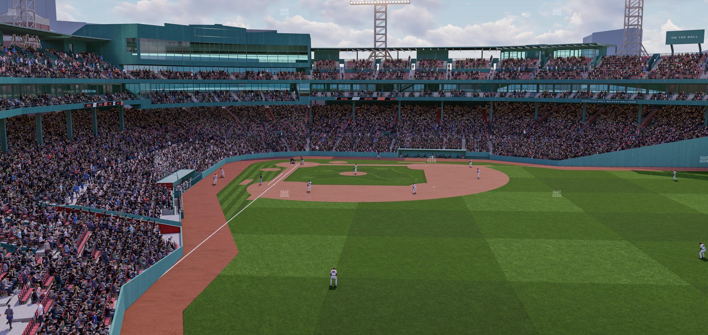 Seating view for Fenway Park Section Right Field Roof Deck Table 203