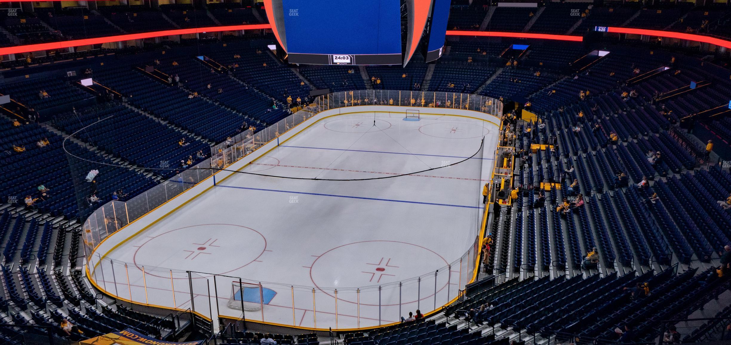 Seating view for Bridgestone Arena Section 319