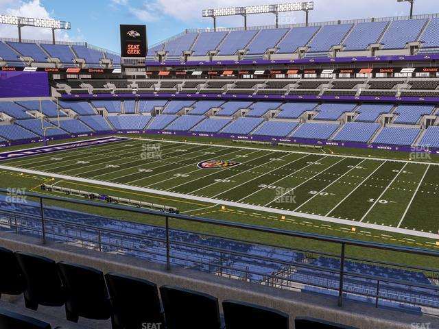 Seating view for M&T Bank Stadium Section 223