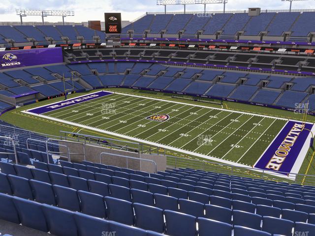 Seating view for M&T Bank Stadium Section 549