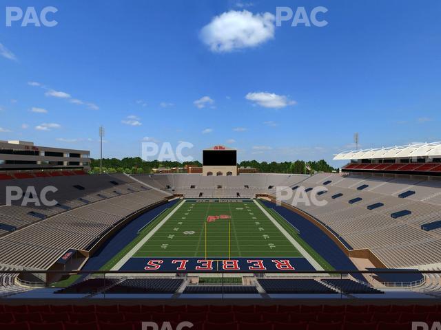 Seating view for Vaught Hemingway Stadium Section South Zone Club 112