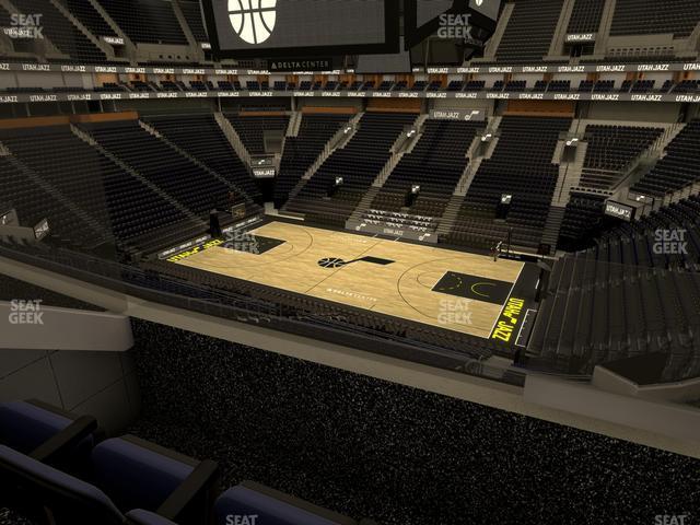 Seating view for Delta Center Section Suite 50