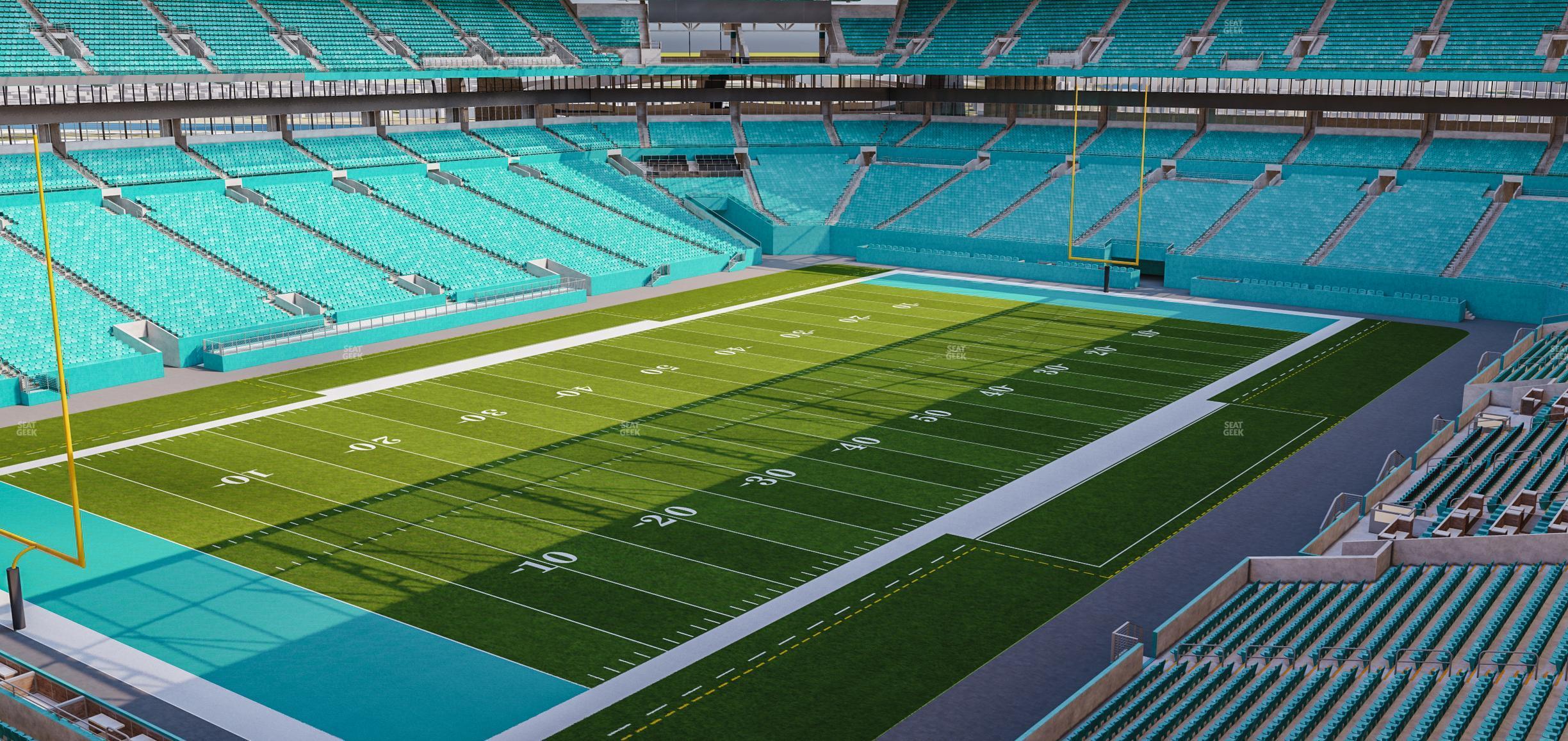 Seating view for Hard Rock Stadium Section 354 Patio Terrace