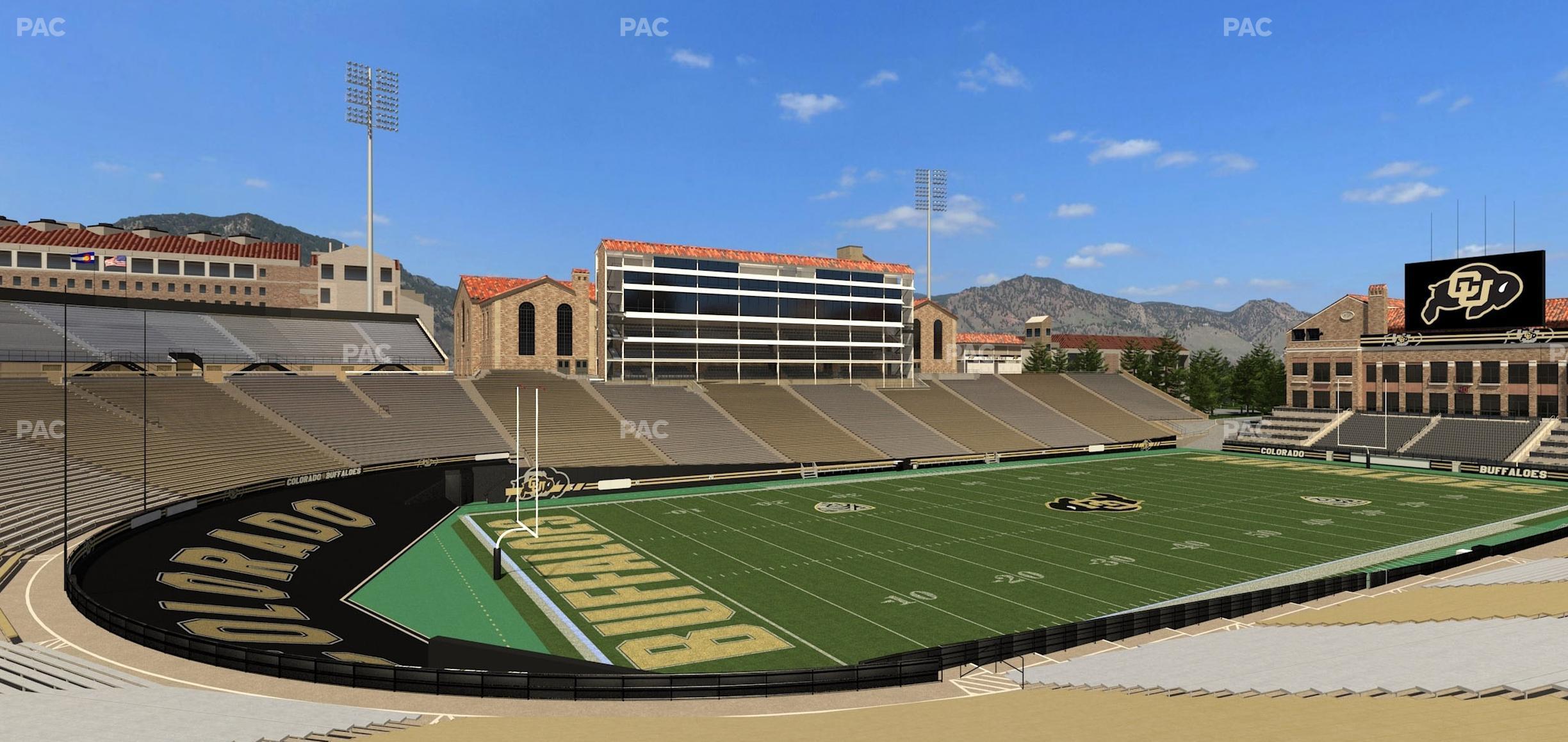 Seating view for Folsom Field Section 114