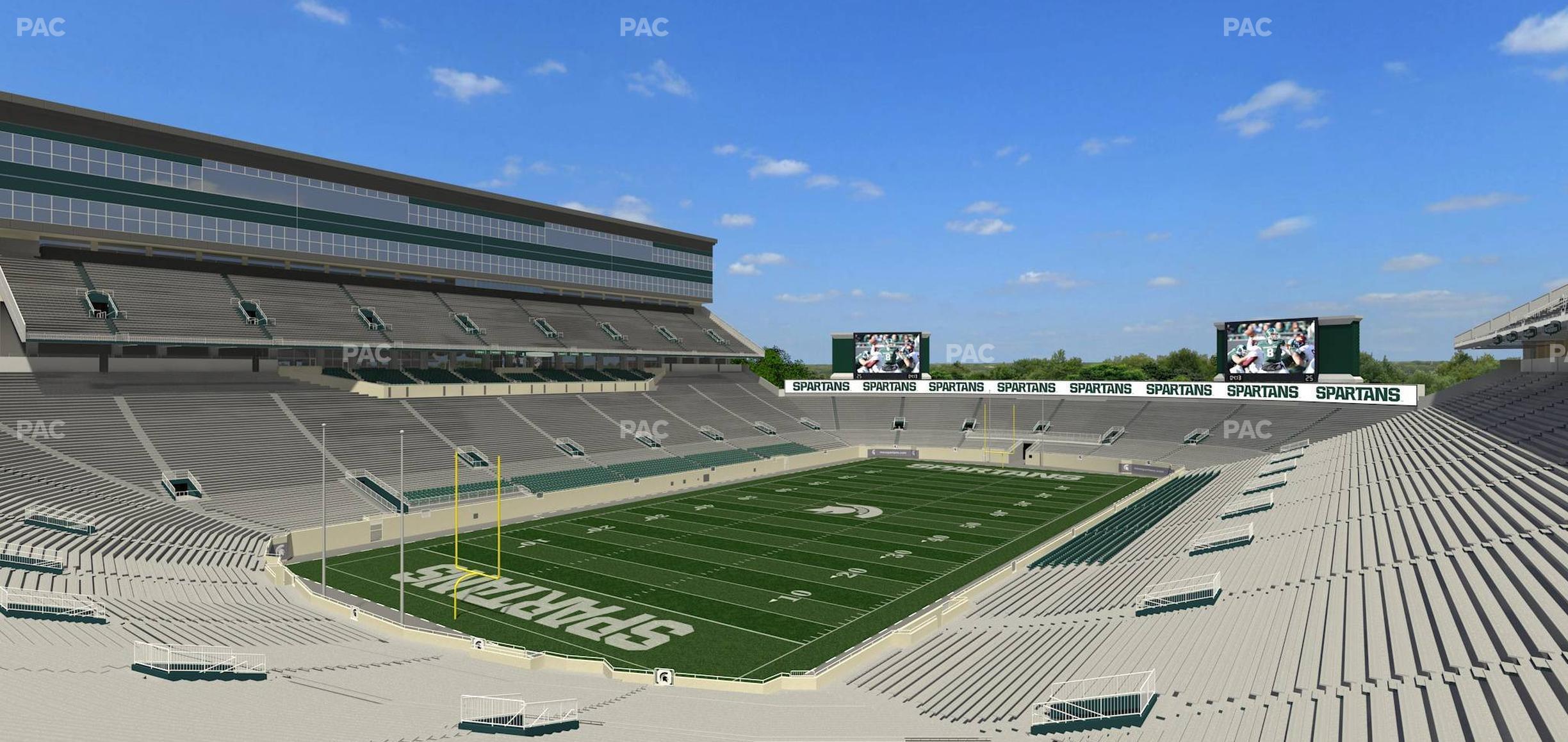 Seating view for Spartan Stadium (Michigan) Section Ga Students