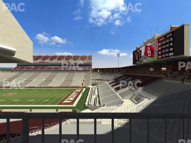 Seating view for Gaylord Family Oklahoma Memorial Stadium Section 52